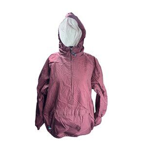Charles River Apparel Hooded Windbreaker Jacket S Nylon Shell & Cotton Lining